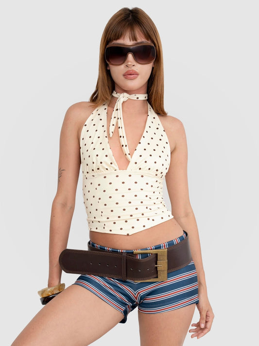 BANANA HALTER TOP