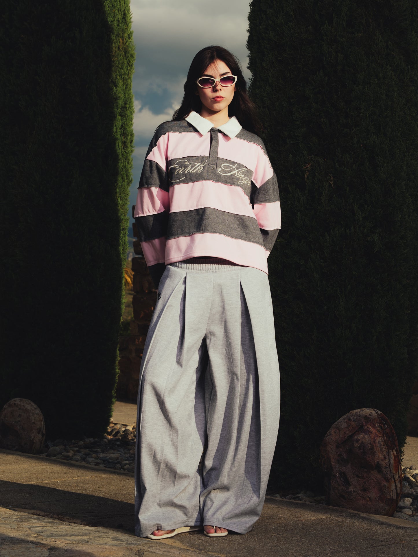 PINK POLO SWEATER
