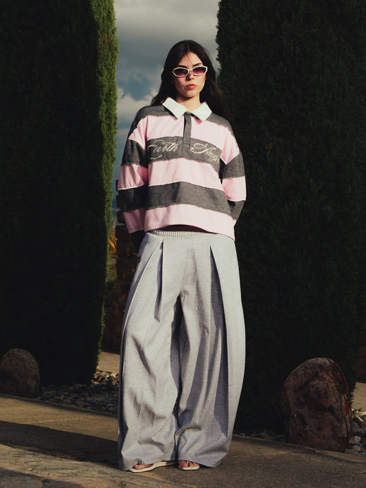 PINK POLO SWEATER