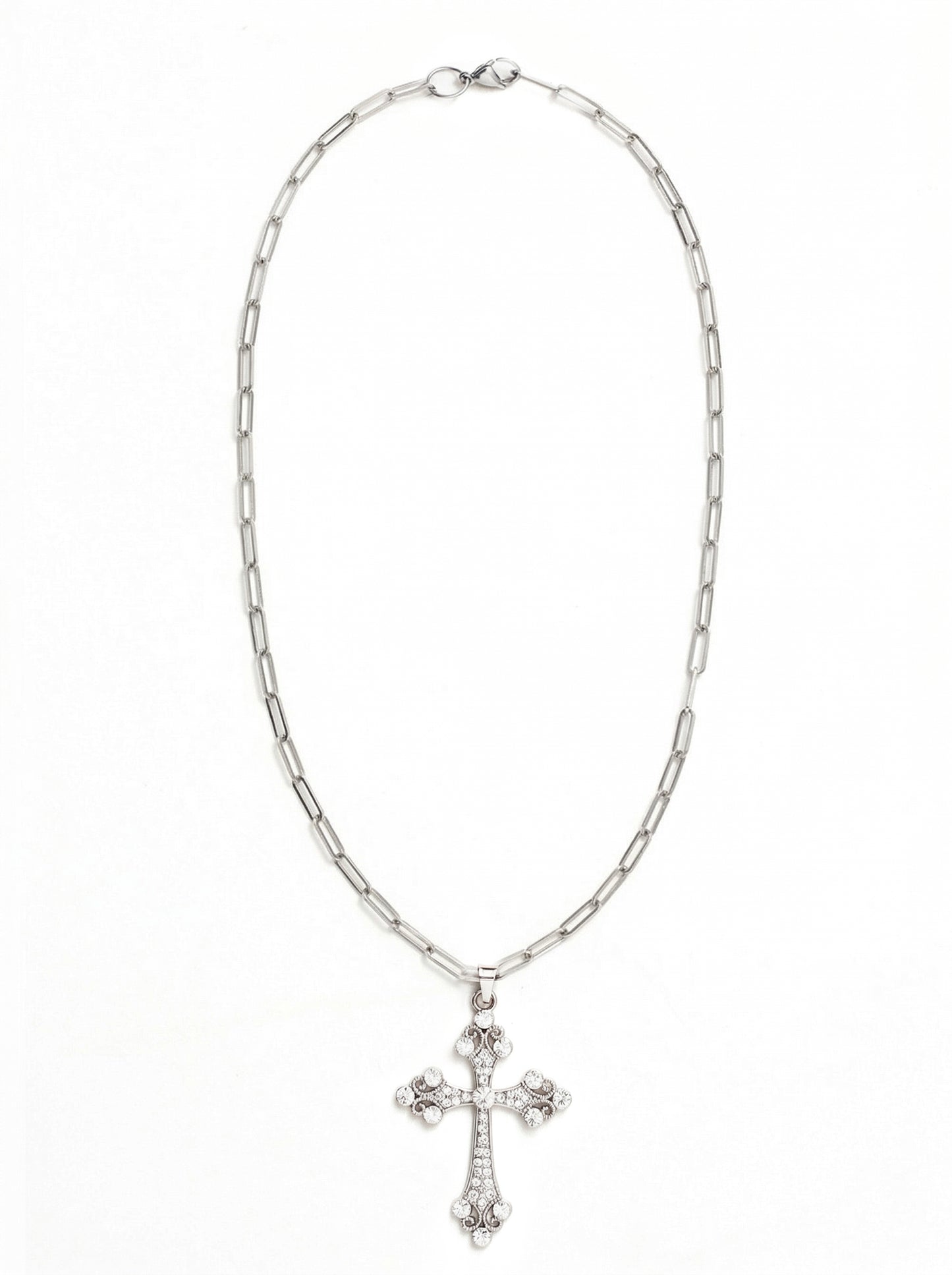 SILVER CROSS CHAIN