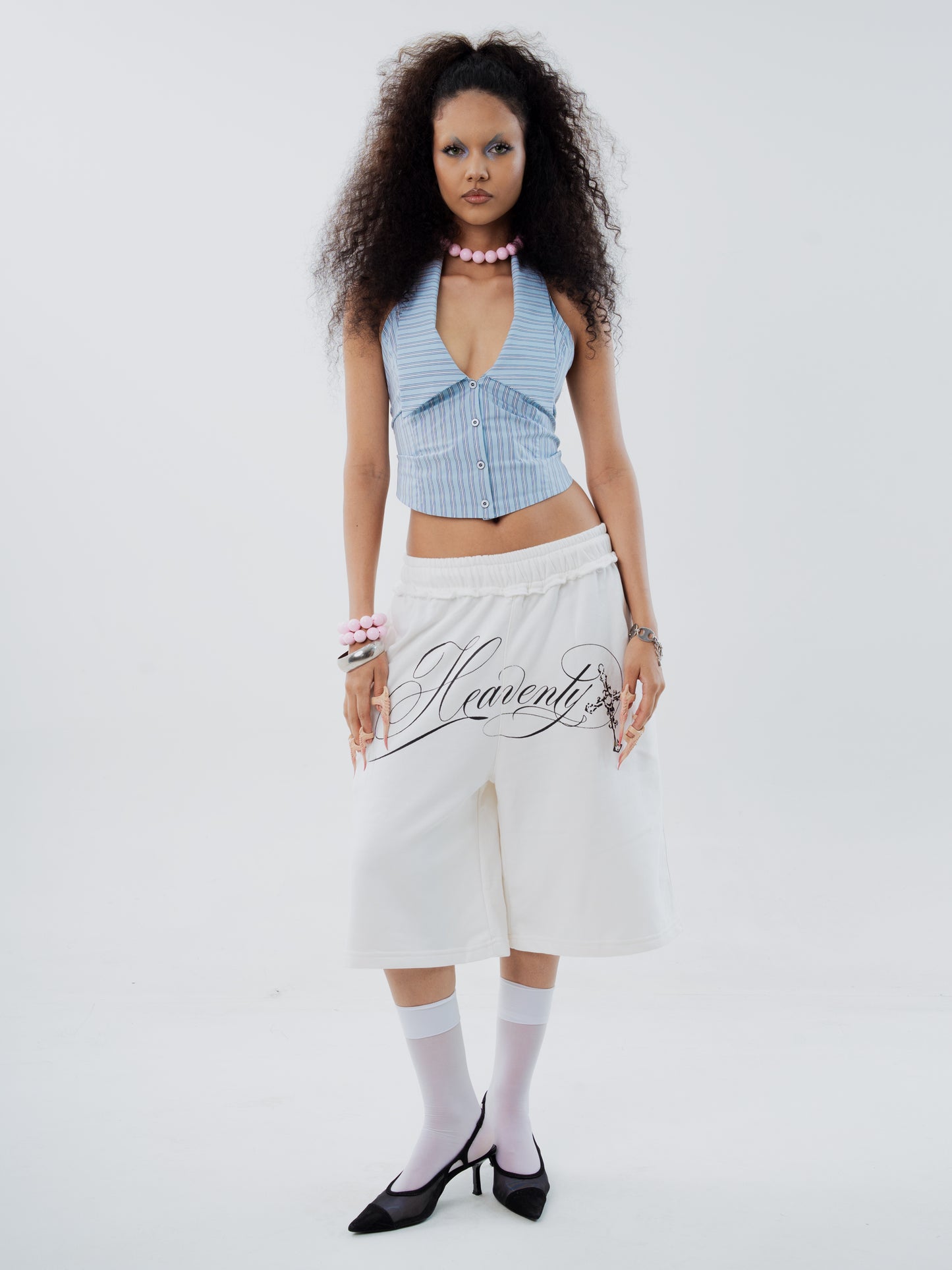 HEAVENLY IVORY JORTS