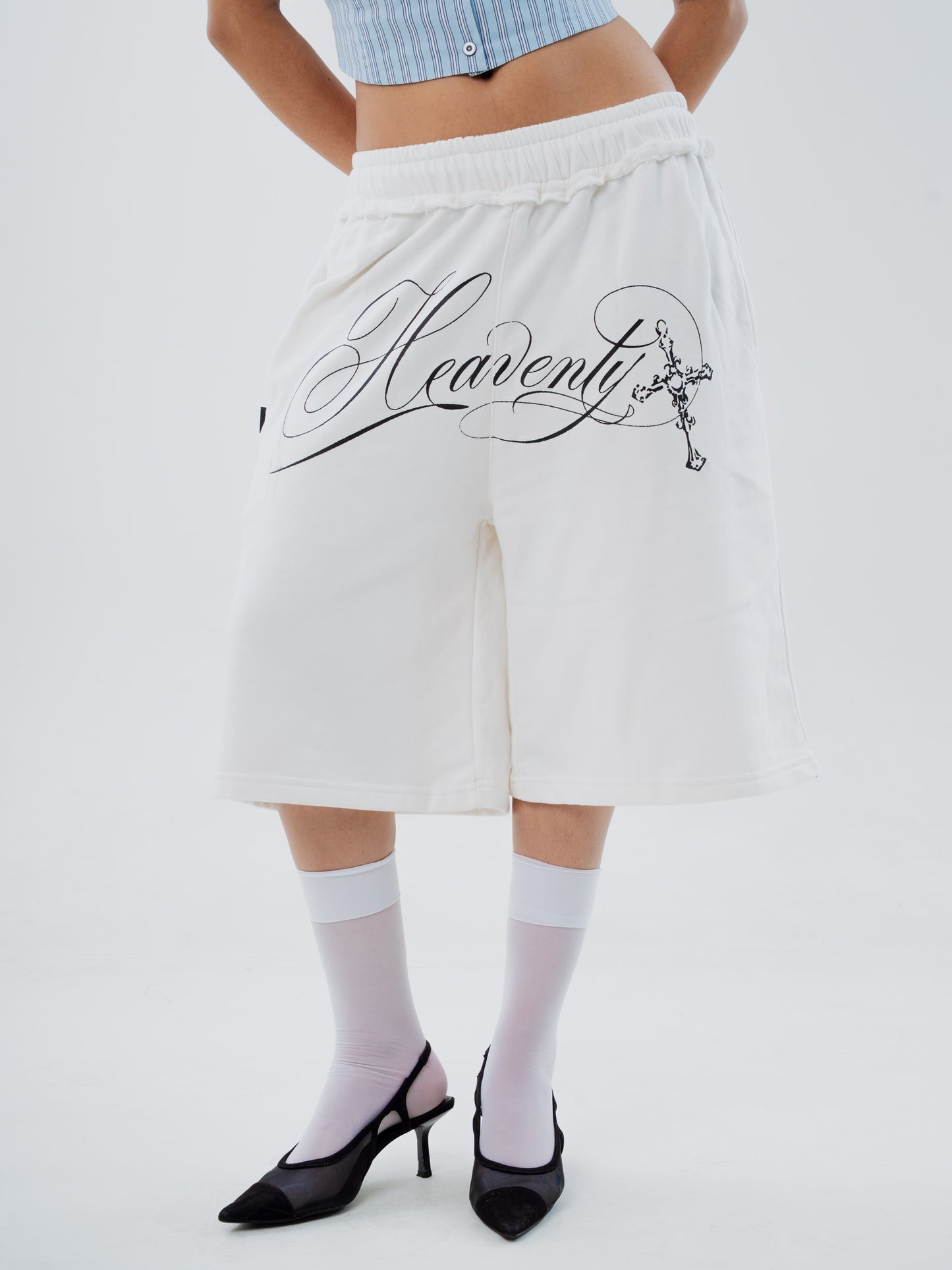 HEAVENLY IVORY JORTS