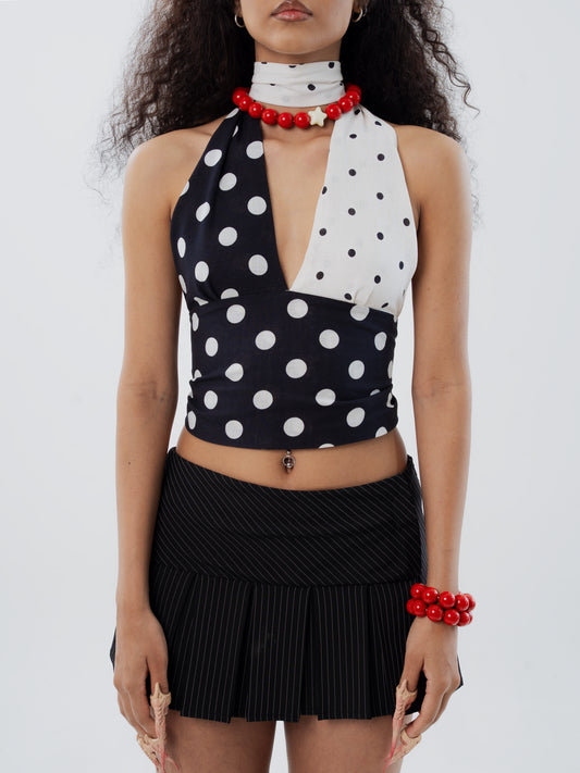 POLKA HALTER TOP