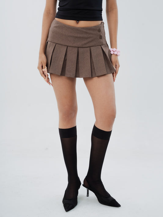 BROWN SCHOOLGIRL SKIRT
