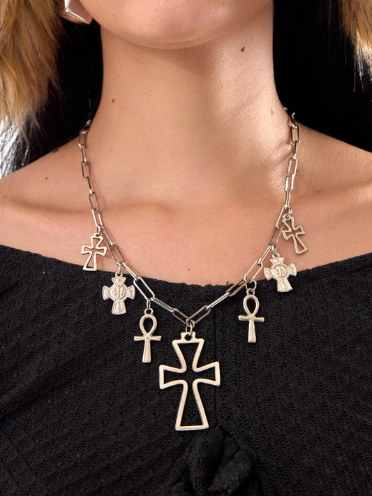 SILVER CROSS CHARMS